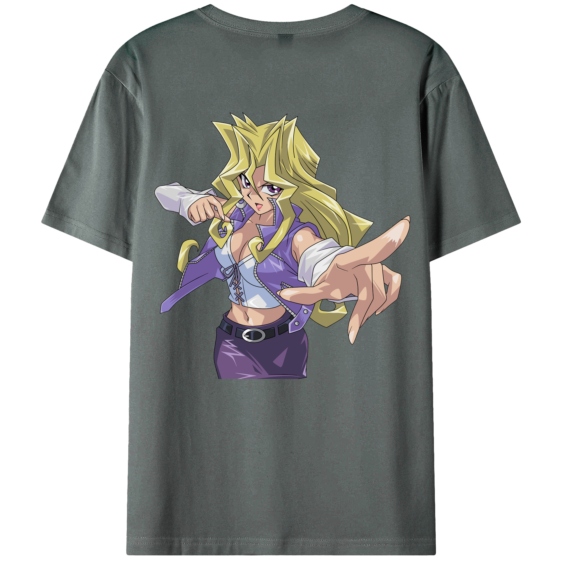 （画像用） 遊☆戯☆王 Yu-Gi-Oh! 綿100％ メンズ半袖Tシャツ（バックプリント） 通気性